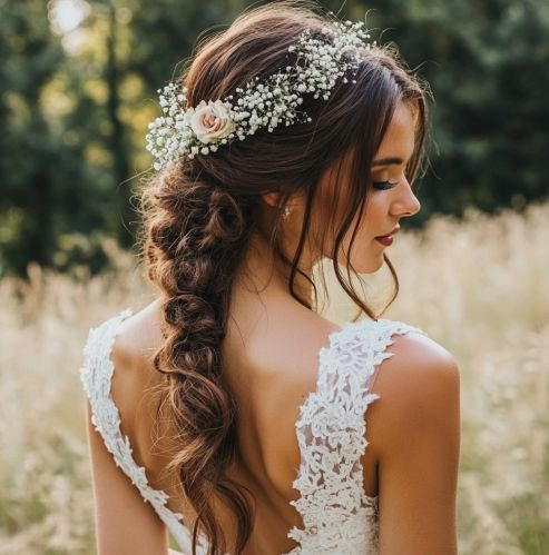 Extensions de cheveux russes pour coiffures de mariage